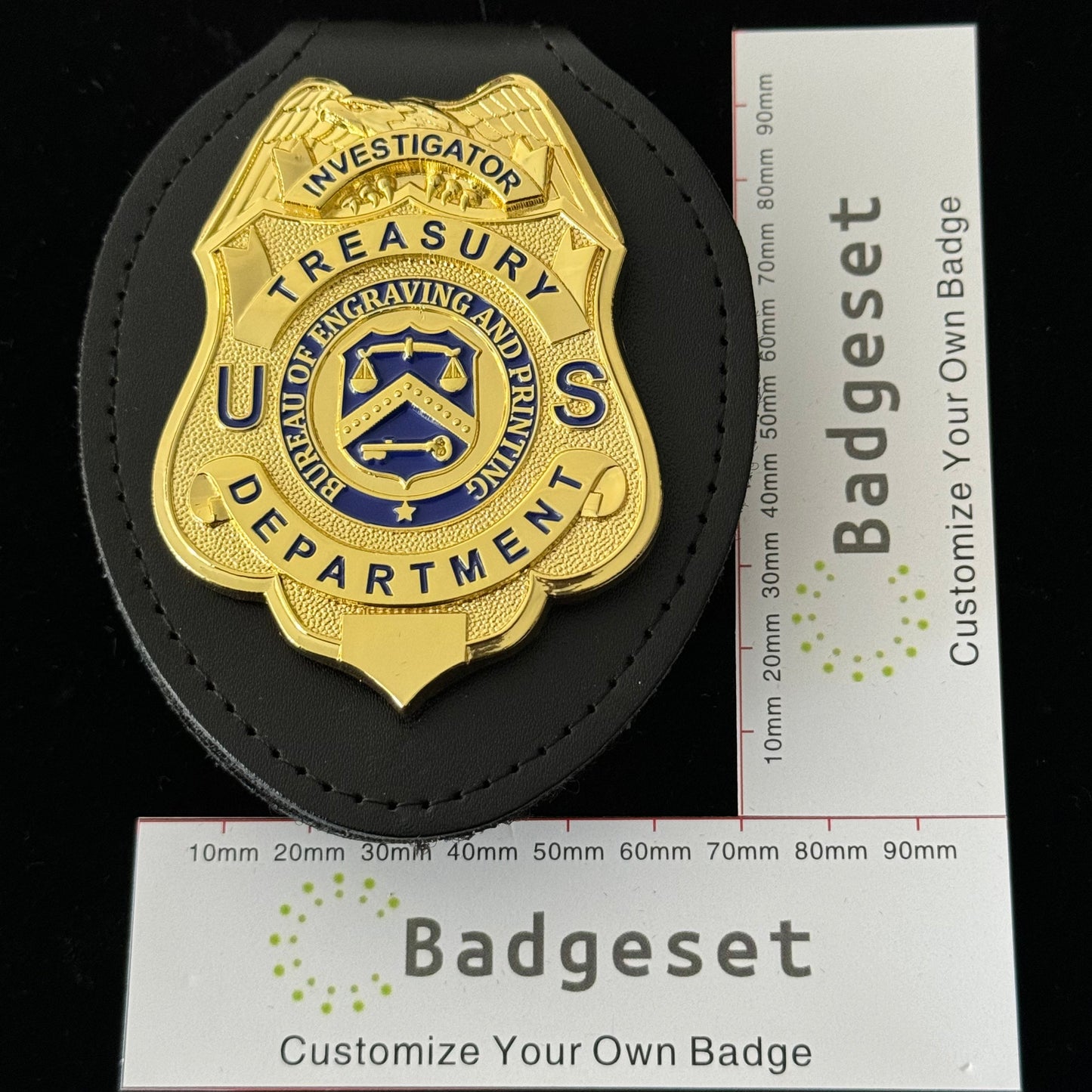 Numero personalizzabile del distintivo del Dipartimento del Tesoro dell'investigatore statunitense