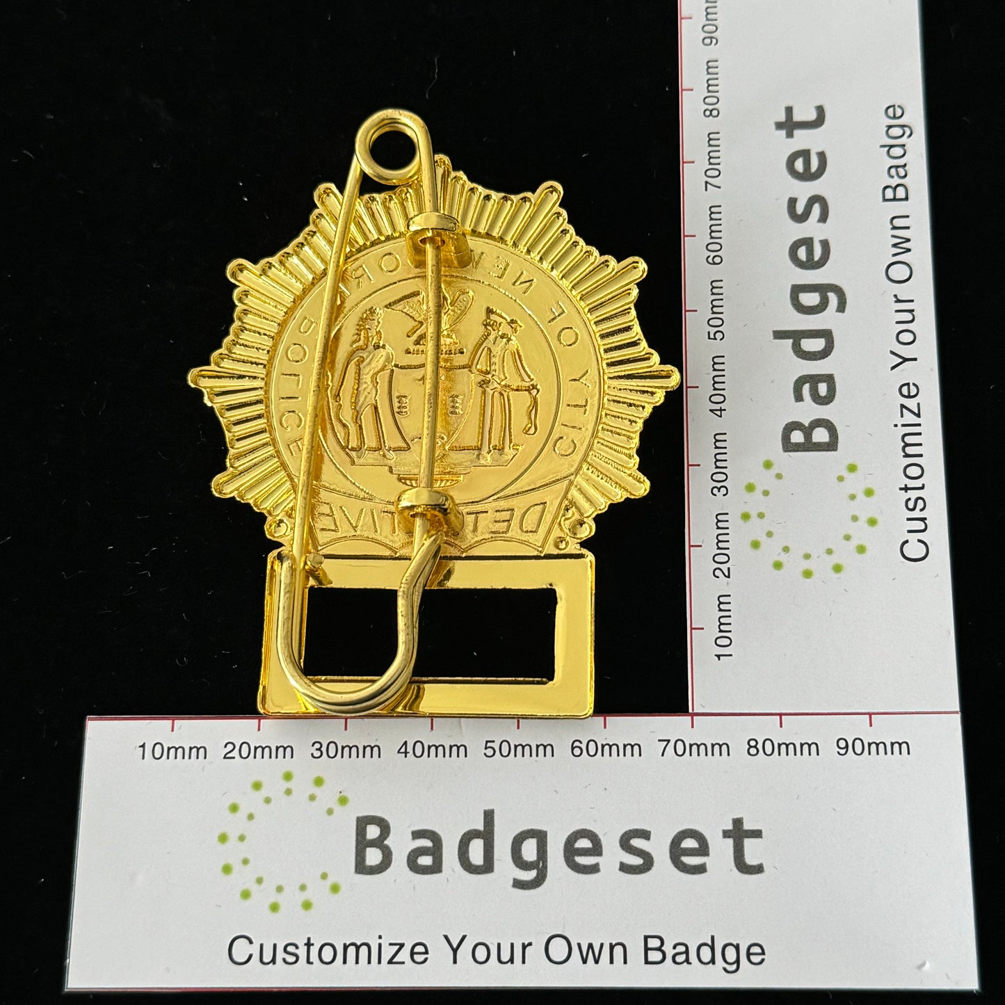 Replica del distintivo da detective della polizia di New York, NYPD, oggetti di scena del film, numero personalizzabile