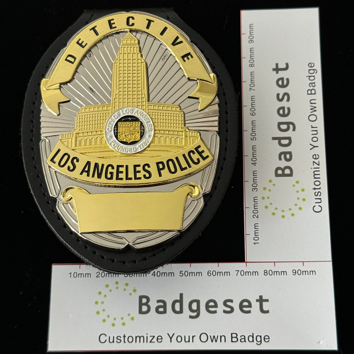 Distintivo personalizzabile dell'ufficio di polizia investigativa di Los Angeles LAPD con numero