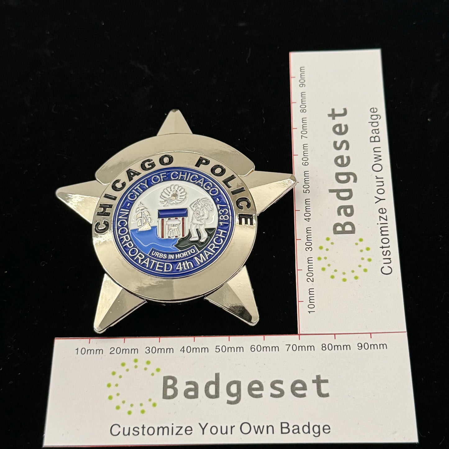 Numero personalizzabile del distintivo CPD dell'agente di polizia di Chicago