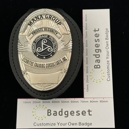 MANA GROUP Security Traininc Consultants.Inc badge Movie Props Personalizza numero