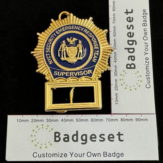 Réplique de badge de superviseur NYCT pour accessoires de cinéma, numéro personnalisable