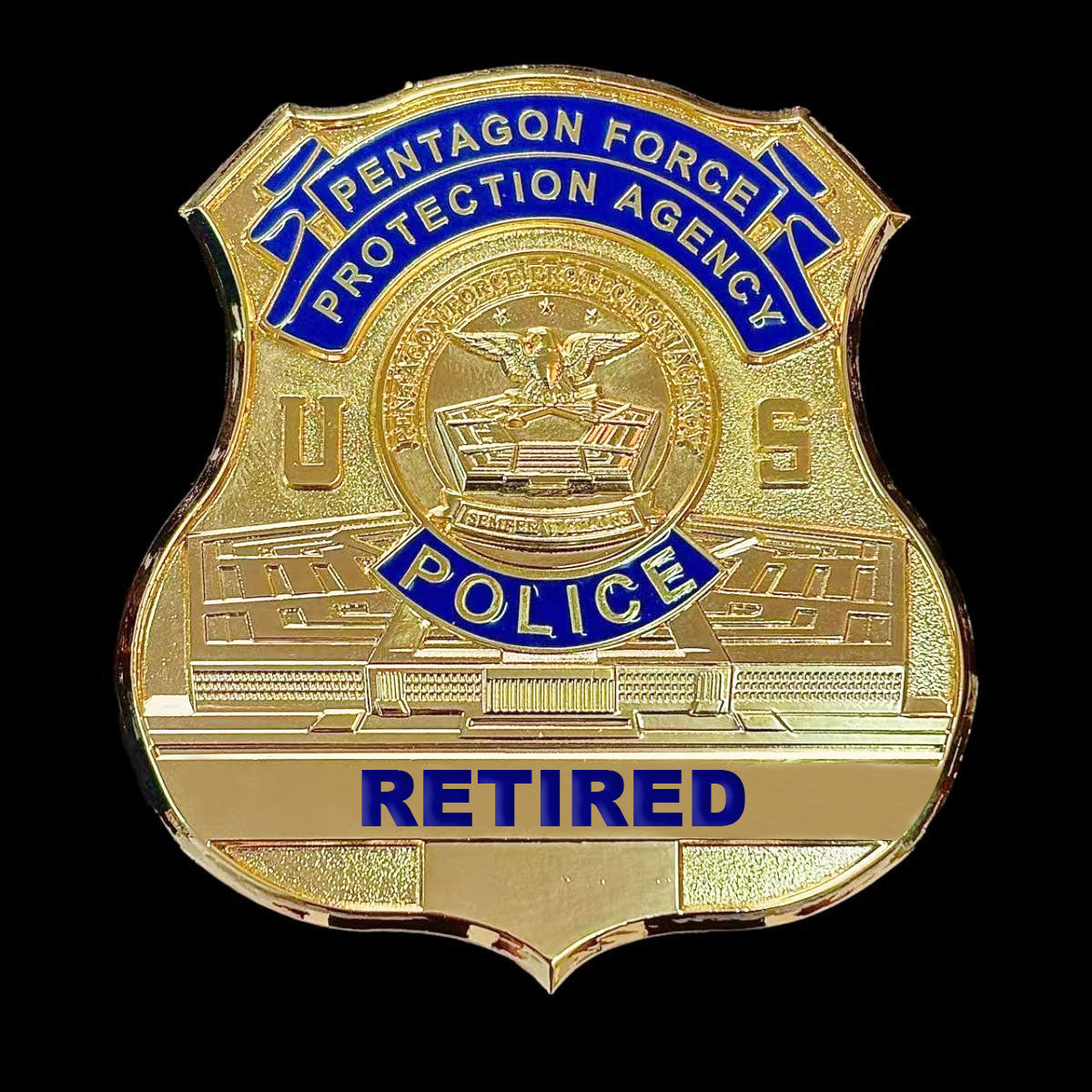 Replica del distintivo personalizzabile degli oggetti di scena del film della polizia dell'Agenzia per la protezione delle forze dell'ordine del Pentagono degli Stati Uniti 