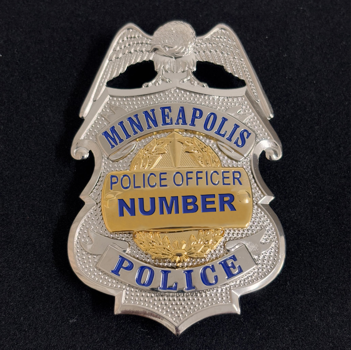 US MPD Minneapolis Police Officer Badge Replica Movie Props Customize