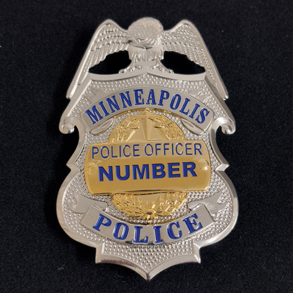 US MPD Minneapolis Police Officer Badge Replica Movie Props Customize