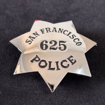 Replica del distintivo dell'agente di polizia di San Francisco SFPD, oggetti di scena del film, numero personalizzato