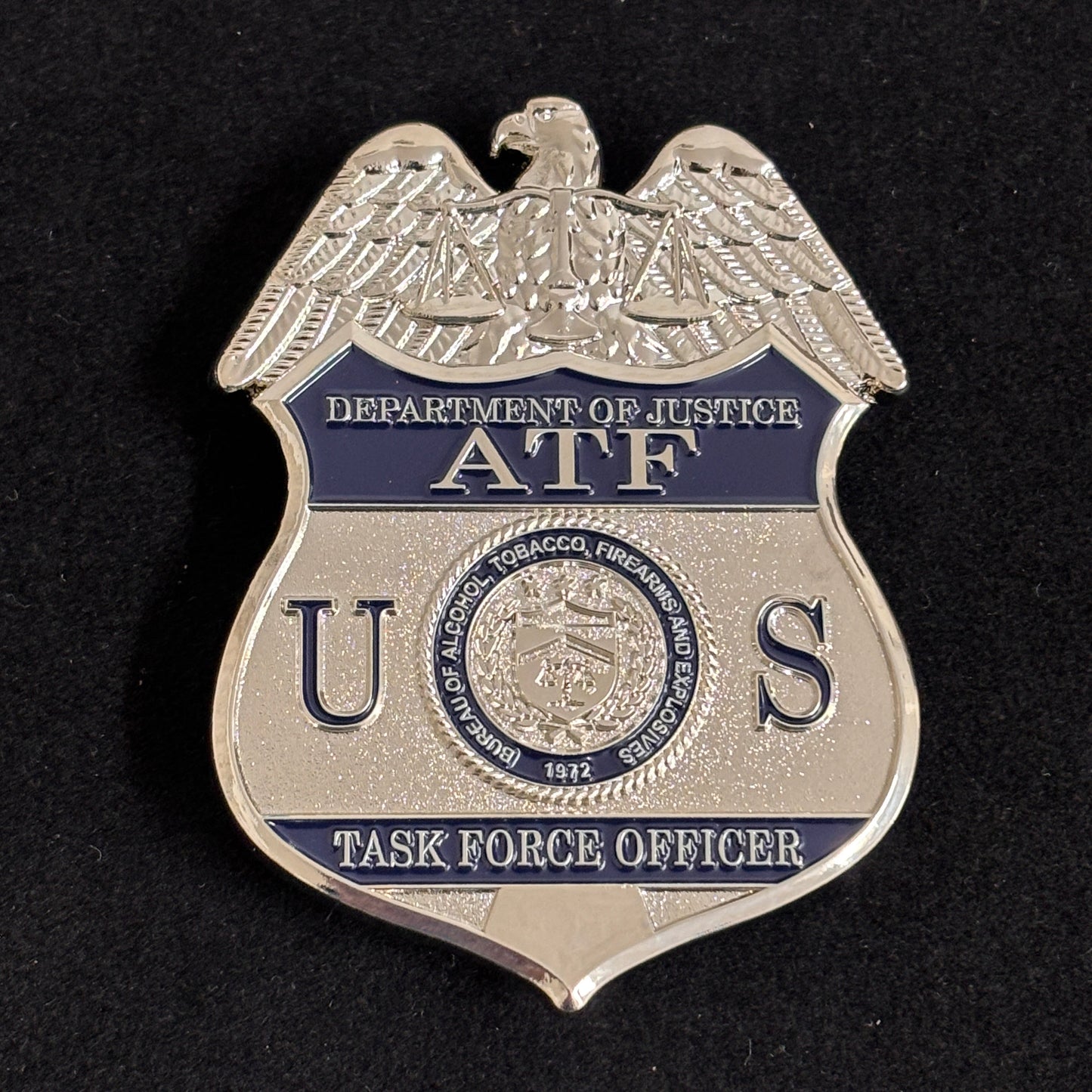 Replica del distintivo da ufficiale della task force ATF TFO degli Stati Uniti: oggetto di scena cinematografico di alta qualità