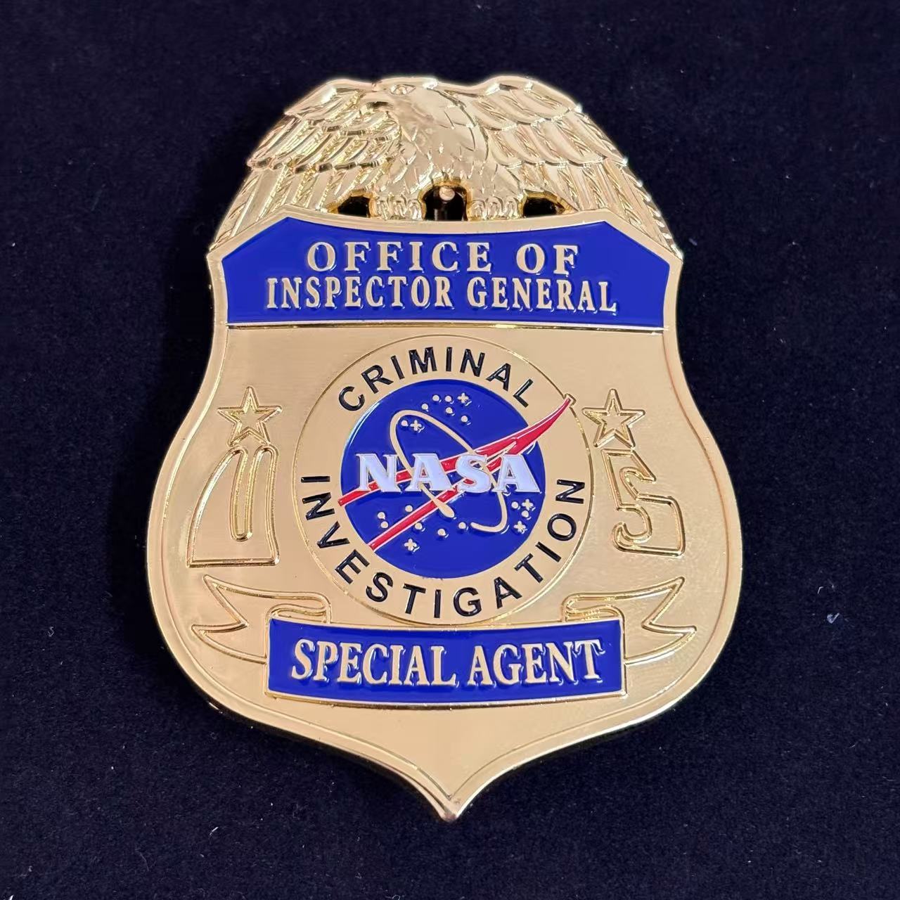 Replica del distintivo dell'agente speciale dell'ufficio investigativo criminale della NASA dell'ispettore generale