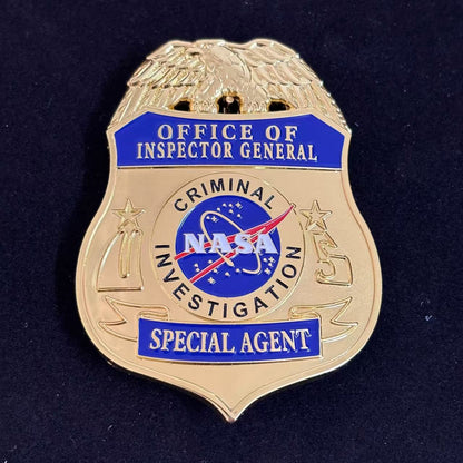Replica del distintivo dell'agente speciale dell'ufficio investigativo criminale della NASA dell'ispettore generale