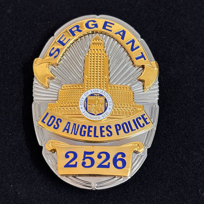 Replica del distintivo 2526 del sergente della polizia di Los Angeles LAPD, oggetti di scena del film