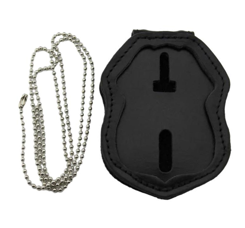 Porta badge in pelle di alta qualità con inserto per badge della polizia federale degli Stati Uniti