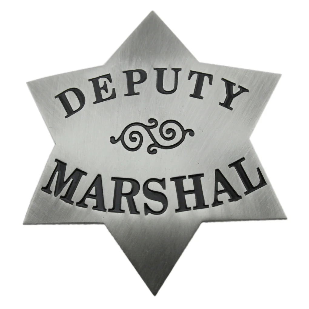 US Marshal Deputy Retro Star Shape USMS Badge Replica Movie Props