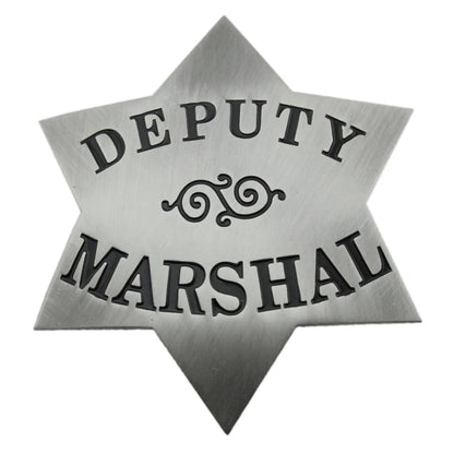US Marshal Deputy Retro Star Shape USMS Badge Replica Movie Props
