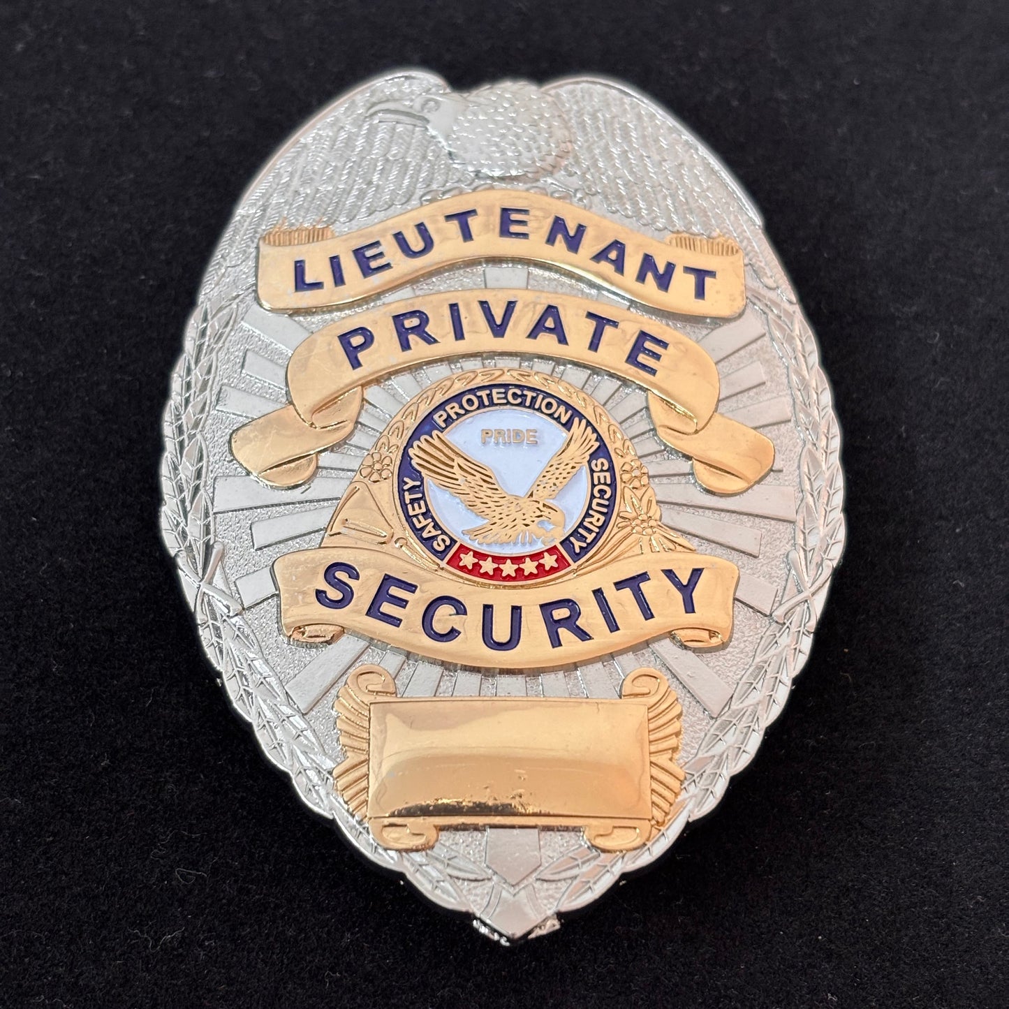 Protezione di sicurezza Orgoglio di sicurezza TENENTE SICUREZZA PRIVATA Replica del distintivo Oggetti di scena del film Numero personalizzabile