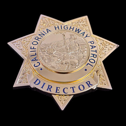 Replica del distintivo del direttore della pattuglia autostradale della CHP degli Stati Uniti, oggetti di scena del film, numero personalizzabile