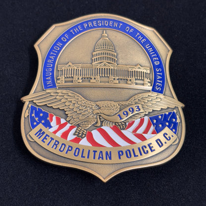 Inauguración del Presidente de la Policía Metropolitana de EE. UU. DC BADGE 1993 