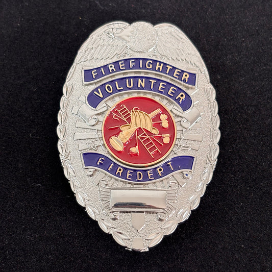 Replica del distintivo del pompiere volontario del dipartimento dei vigili del fuoco, oggetti di scena del film, numero personalizzabile