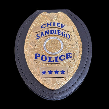 Replica del distintivo della polizia del capo San Diego, oggetti di scena del film, 4 stelle