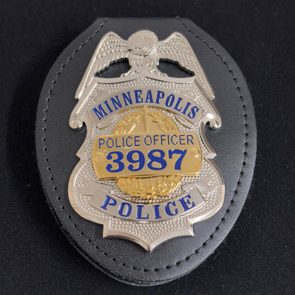 US MPD Minneapolis Police Officer Badge Replica Movie Props Customize