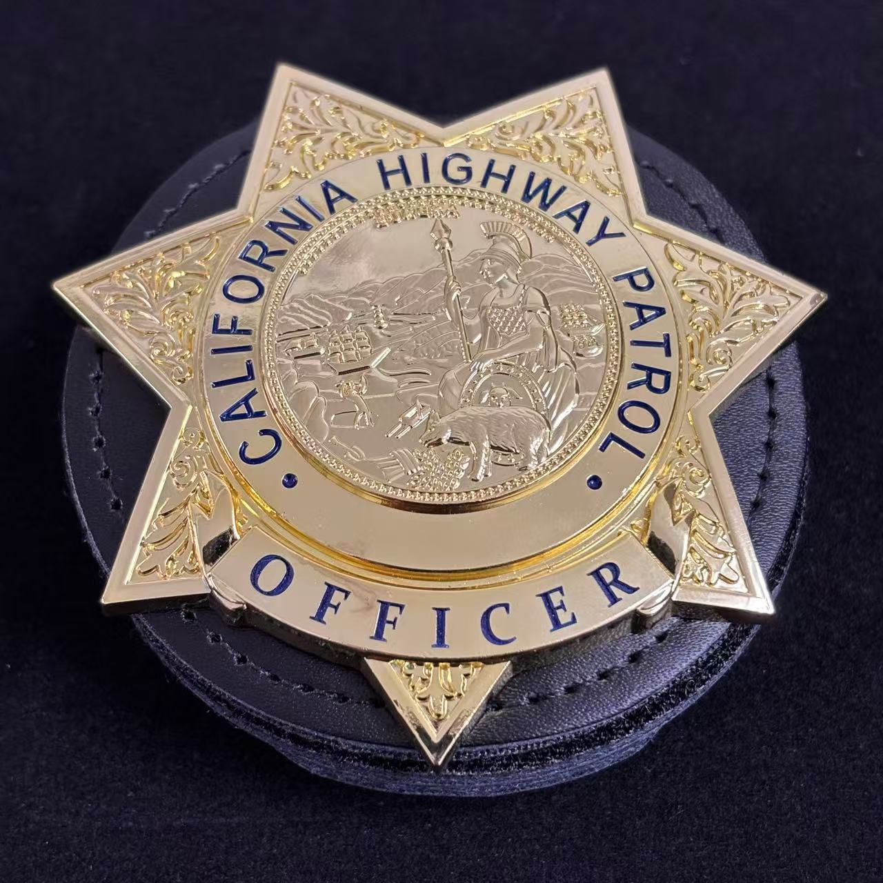 Réplica de la insignia de la Patrulla de Carreteras de California, oficial de la CHP de EE. UU., accesorios de película, número personalizable