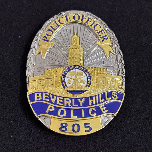 Distintivo di agente di polizia di Beverly Hills con numero 805