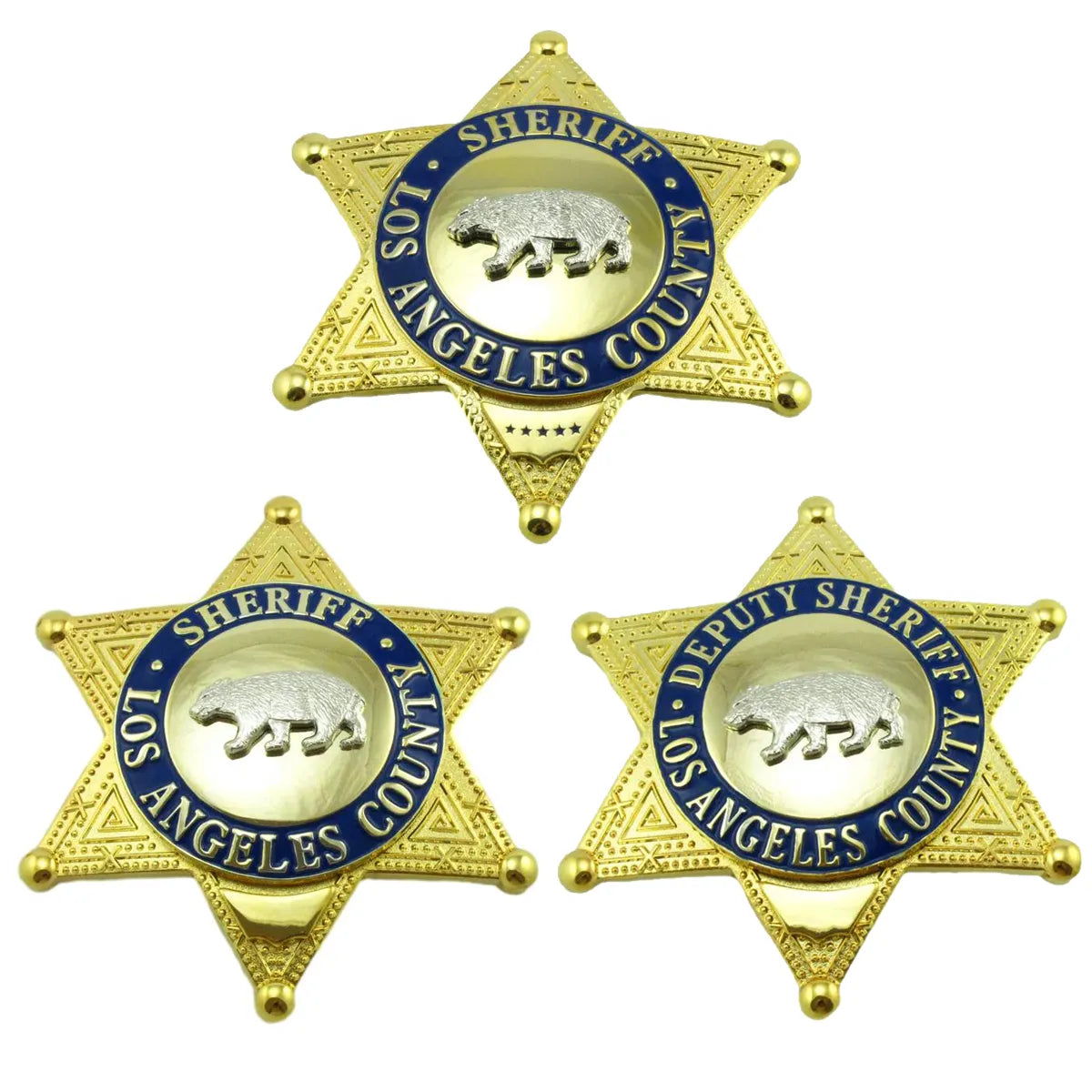 LASD Los Angeles County Sheriff Bear Badge Set Replica Movie Props