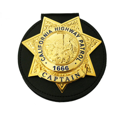 Replica del distintivo della California Highway Patrol del CAPITANO della CHP degli Stati Uniti, oggetti di scena del film, numero personalizzabile