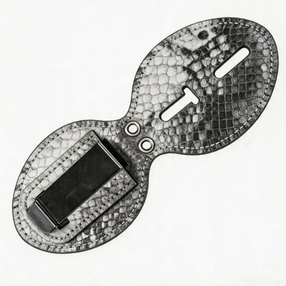 Personalized Genuine Leather Oval Police Badge Holder - P010 Case with Belt Clip & Neck Chain
