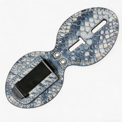 Personalized Genuine Leather Oval Police Badge Holder - P003 Case with Belt Clip & Neck Chain