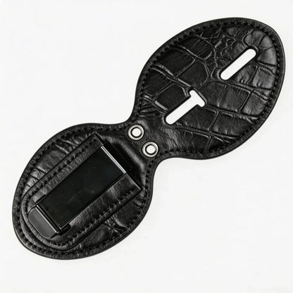 Personalized Genuine Leather Oval Police Badge Holder - C001 Case with Belt Clip & Neck Chain