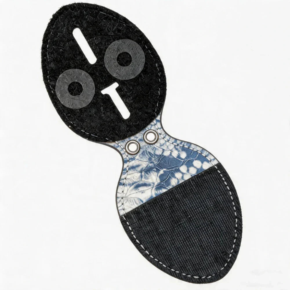 Personalized Genuine Leather Oval Police Badge Holder - P003 Case with Belt Clip & Neck Chain