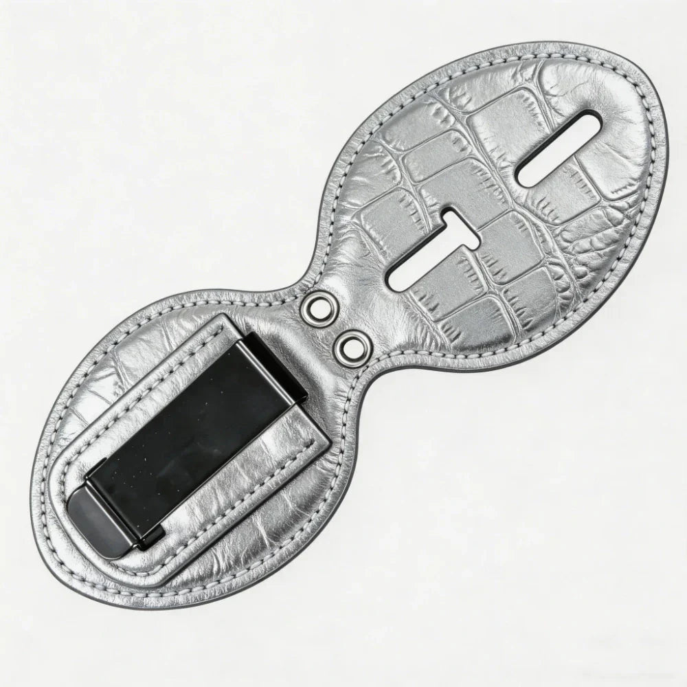 Personalized Genuine Leather Oval Police Badge Holder - B006 Case with Belt Clip & Neck Chain