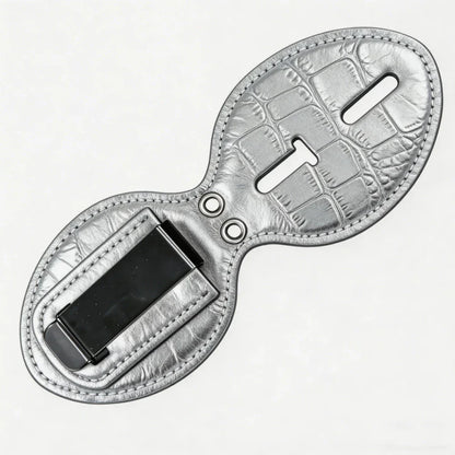 Personalized Genuine Leather Oval Police Badge Holder - B006 Case with Belt Clip & Neck Chain
