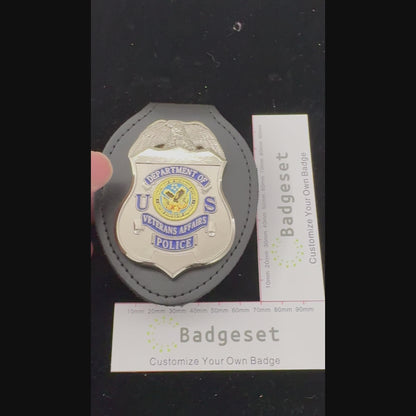 Replica del distintivo della polizia del Dipartimento per gli Affari dei Veterani degli Stati Uniti, oggetti di scena cinematografici personalizzabili