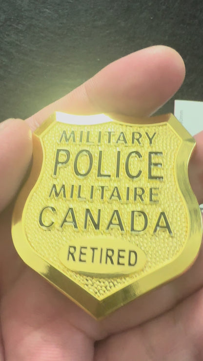 MILITARY POLICE MILITAIRE CANADA Customizable Number Movie props Badge