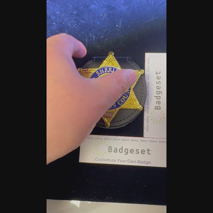 LASD Los Angeles County Sheriff Bear Badge Customize Number Replica Movie Props