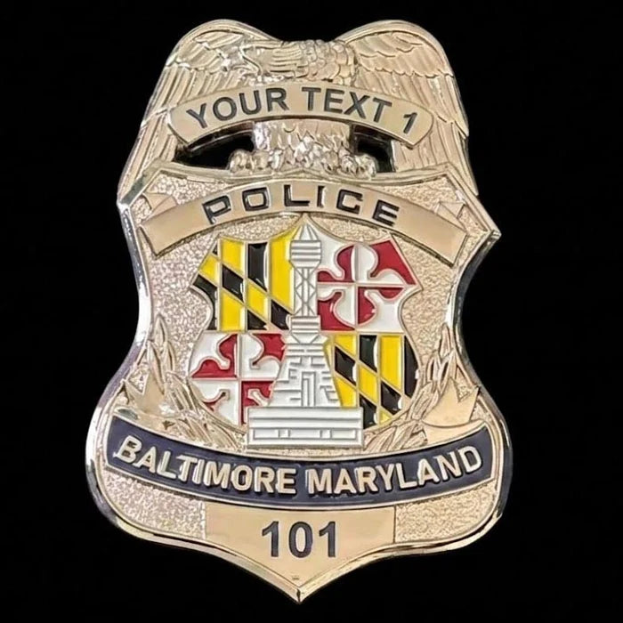 Baltimore Maryland Police Badge Customizable Replica Movie Props