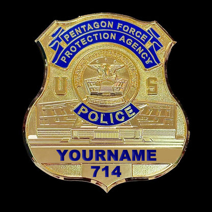 Replica del distintivo personalizzabile degli oggetti di scena del film della polizia dell'Agenzia per la protezione delle forze dell'ordine del Pentagono degli Stati Uniti 